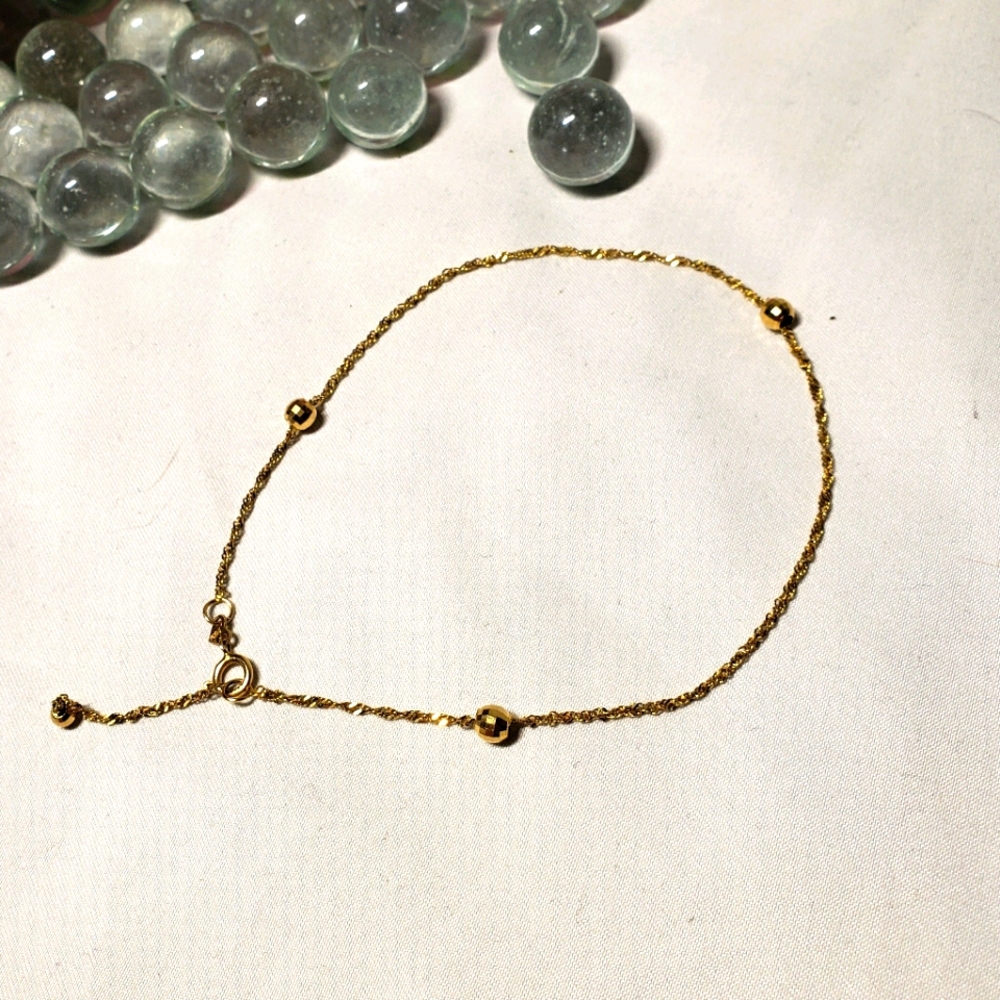 Intricate 14k Gold Chain Bracelet